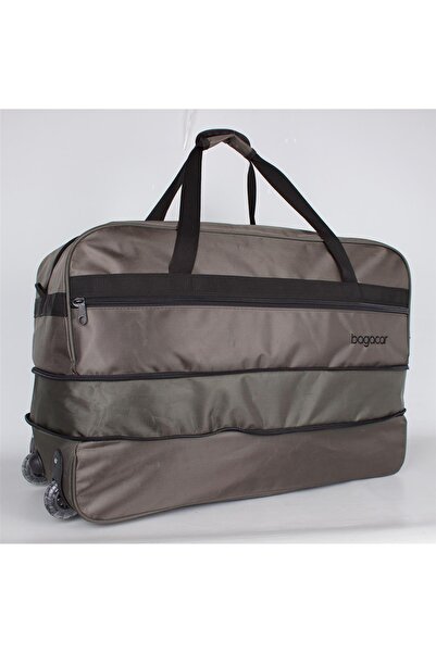 Bagacar Tekerlekli Körüklü Orta Boy Seyahat Valizi Gri
