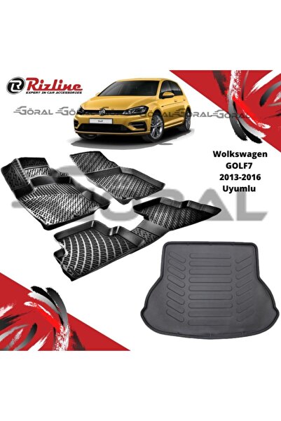 Rizline Wolkswagen Golf7 2013-2016 Uyumlu Paspas Ve Bagaj Havuzu Set
