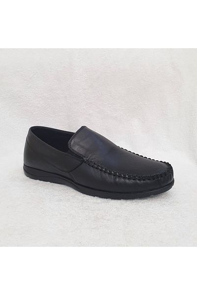 DUFAS Summer Genuine Leather Black Men's Shoes