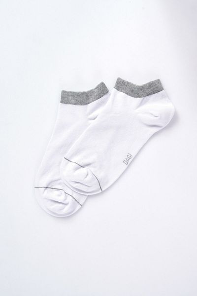 Dagi Weiße zweiteilige Booties-Socken für Herren