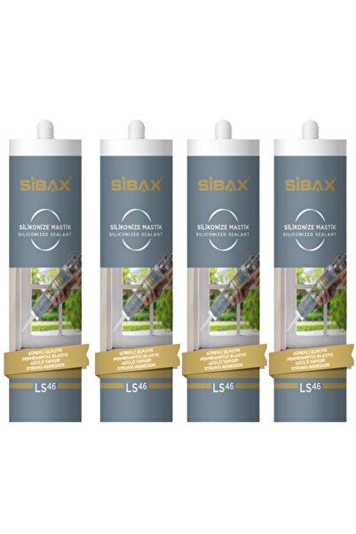 Sibax Silikonize Mastik Beyaz 4x450 Gr 4 Adet Ls46