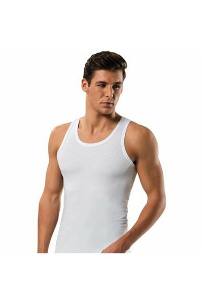 Q-EN Men's Bamboo White Undershirt 2 Pack