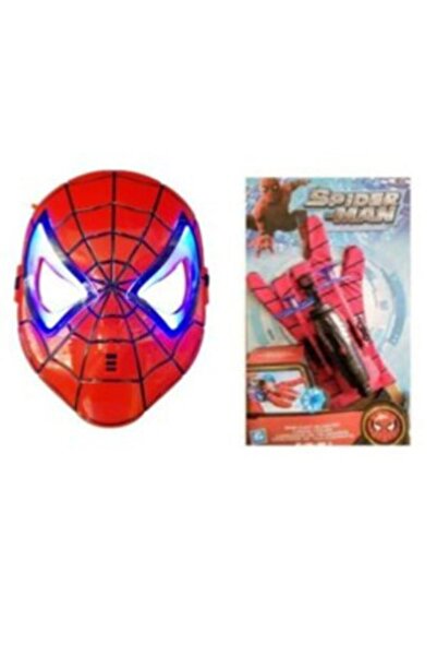 SPIDERMAN Örümcek Atan Eldiven Ve Led Işıklı Maske