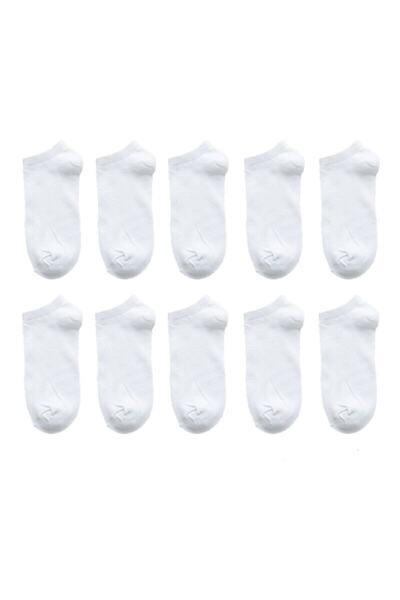 NACAR STORE Șosete unisex albe tip ciorapi, pachet de 10