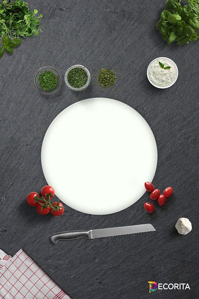 Decorita Solid Color - White |   Glass Cutting Board - Glass Cutting Board |   Diameter 32cm