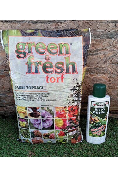 TROPİKAL Bitki Besini 1 Adet 225 Ml + 1 Adet 3 Lt Yerli Torf Yeşil Yapraklı B...