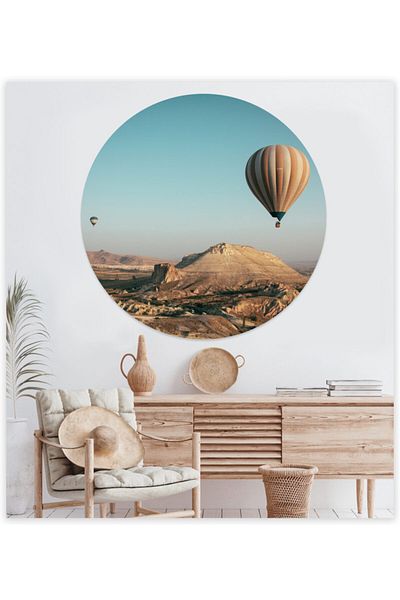 Sticker Sepetim Autocolant de perete oval boem cu balon Cappadocia