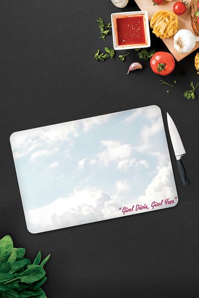 Decorita Think Beautiful Themed for Beautiful Age |   Glass Cutting Board - Glass Cutting Board |   30cm X 40cm