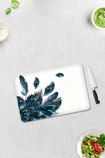 Decorita Plumas Pattern |   Glass Cutting Board-Glass Cutting Board |   30cm X 40cm