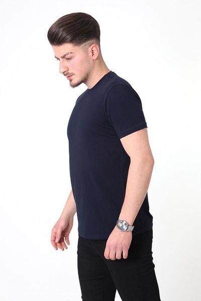 Hakem triko Tricou pentru bărbați, albastru bleumarin, 100% bumbac, cu decolteu
