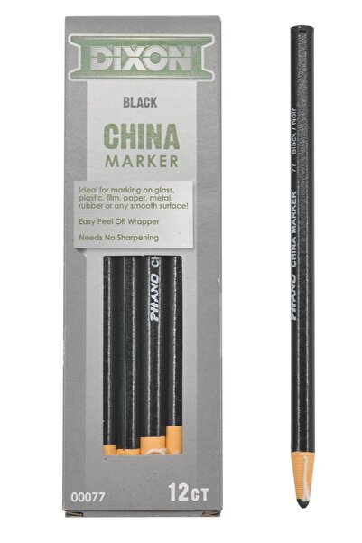 ekoset Dixon China Maker Siyah Silinebilir Işaretleme Kalemi Cam Porselen Isl...