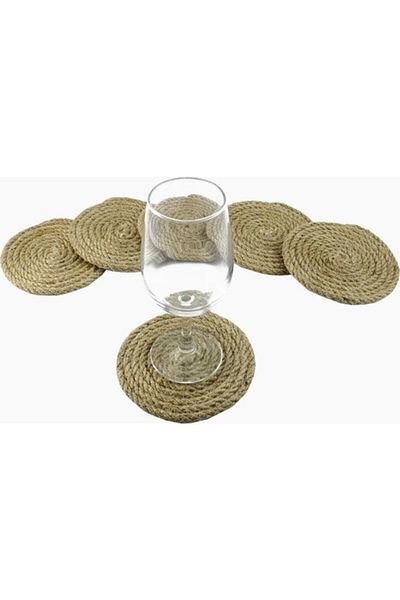Trendev Decorative Jute Rope Coasters Set of 6 Stylish Design
