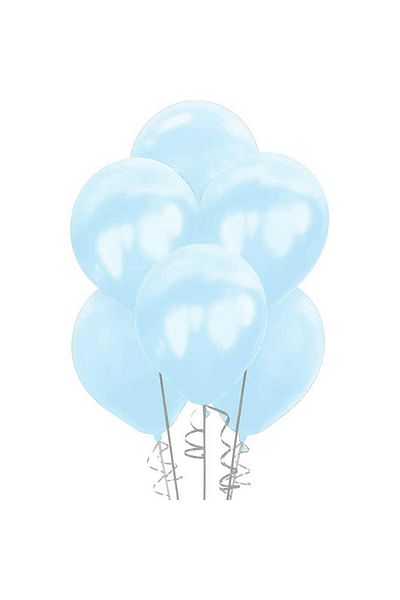 E Elmas Blue Metallic Balloon Birthday Balloon (10 Pieces-30cm)