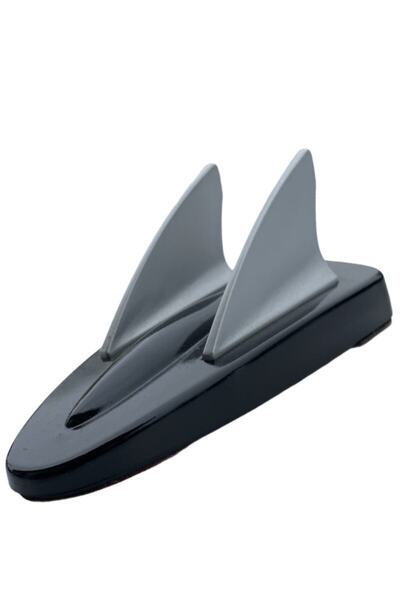 gcstore Süs Anteni Shark Yapışkanlı Abs Plastik Gri Siyah 1 Adet