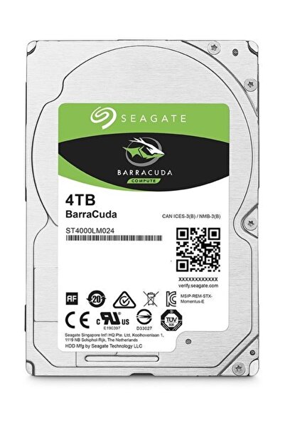 Seagate 4TB 2.5" 5400RPM 128MB Sata3 Barracuda Notebook Dahili HardDisk ST400...