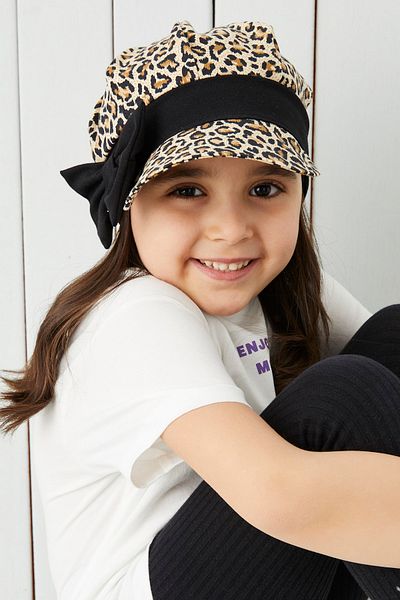 Babygiz Girl's Leopard Visor 4 Season Hat
