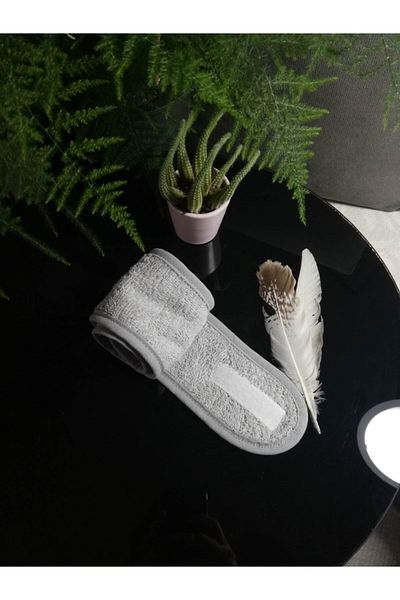 MEŞELİ TEKSTİL Gray Color Makeup Hair Band