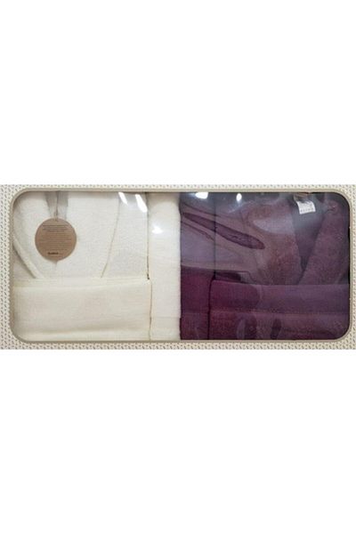 Özdilek Branch Family Set Cream - Plum