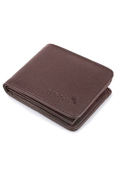 Polo Air Happy Birthday Written Classic Model Men's Set Belt Wallet Card Holder Combination Brown