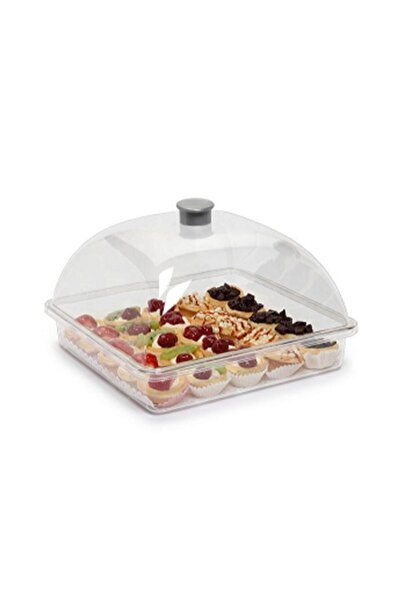 Bora Plastik Pasta Kek Kabı Kare Takım Polikarbonat Bo359