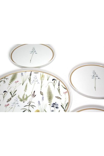 Porland Botanical Lavender Patterned Cake Presentation Set of 7