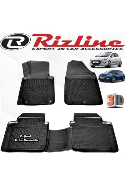 Rizline Hyundai I30 3d Paspas Havuzlu Hb 2012 - 2017 Arası Siyah 4 Parça Set