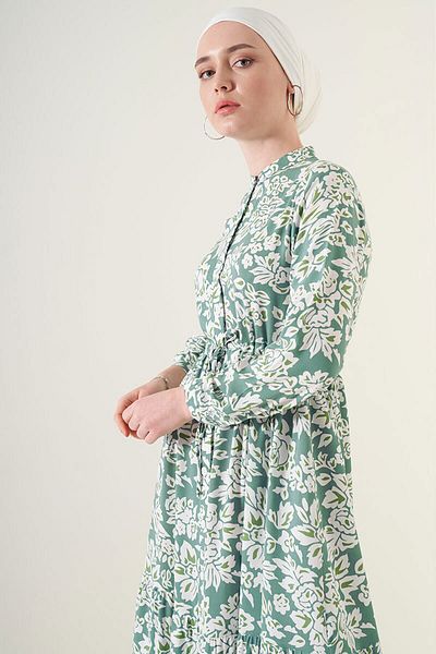 Bigdart 2144 Patterned Collar Dress