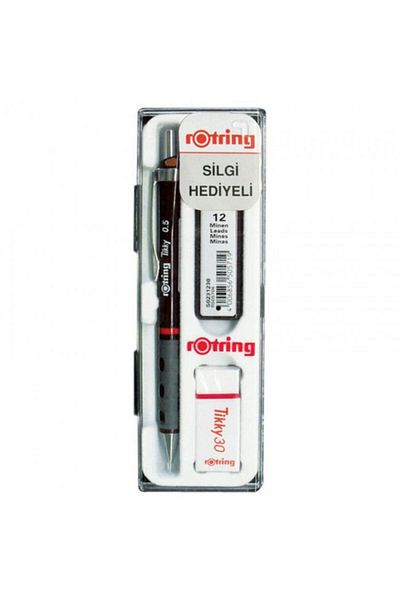 Rotring Tikky Versatil Pen Set 0.5 Mm Claret Red (pen+eraser+nib)