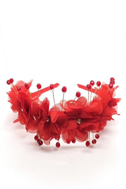 Çınar Aksesuar Pregnant Maternity Crown - Handmade Crown - Large Model (Red)