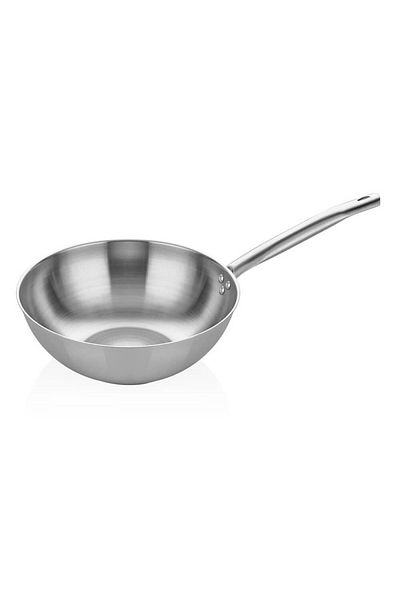 Altınbaşak Steel Wok Pan 26cm - Stainless Handle