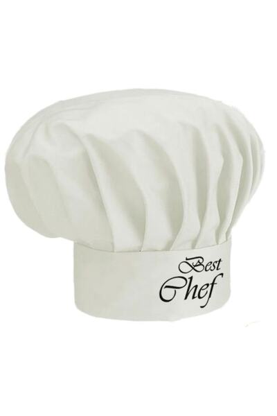 Best Chef Mantar Kep Nakış Işlemeli Aşçı Şef Şapkası