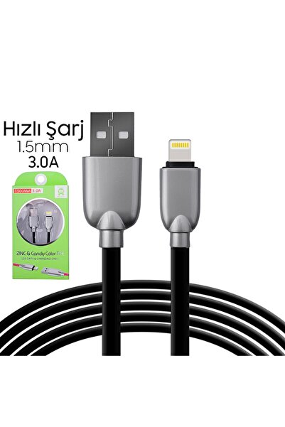 Ally Mobile Ally Iphone,5s,6s,7,8,8 Plus Zinc Alloy Dayanıklı 3.0a 1.5mm Usb ...