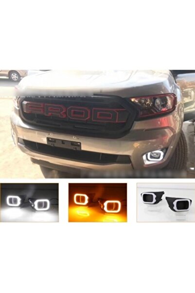 TEKNOCİTY Ford Ranger Sis Lambası Çerçevesi Ledli Sinyalli 2019 - 2021 T8 Uyumlu