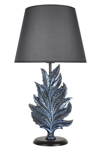 Qdec Cobalt Gray Modern Design Leaf Lampshade