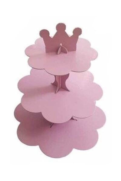 Happyland 3 Katlı Karton Muffin & Cupcake Standı Pembe