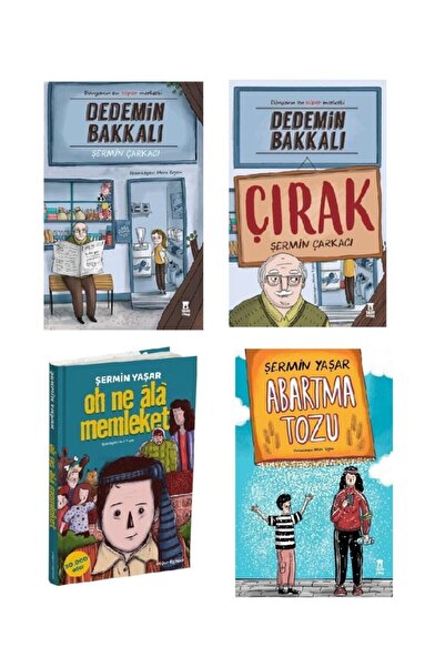 Taze Kitap Şermin Yaşar 4 Kitap Set (dedemin Bakkalı, Dedemin Bakkalı Çırak, Abartma Tozu, Cingo)