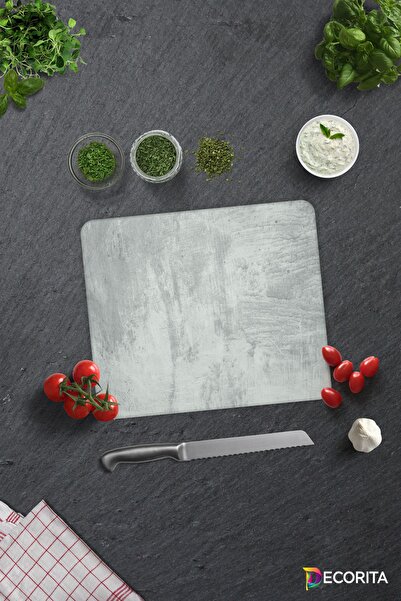 Decorita Gray Wall Textured |   Glass Cutting Board - Glass Cutting Board |  ...