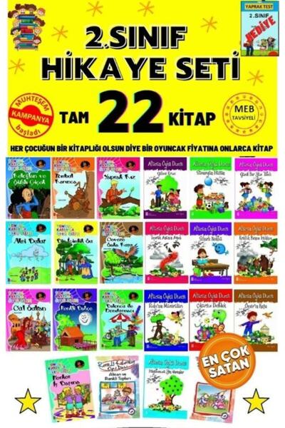 Ata Yayıncılık 2.sınıflar Için Hikaye Kitabı Seti(rengarenk 22 'li Öykü Set)i