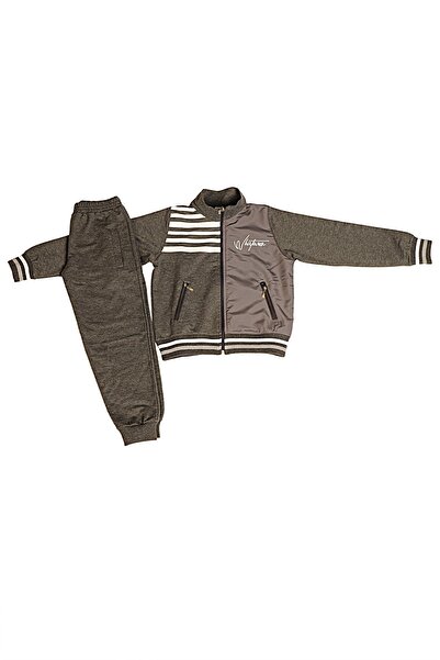 Erdem Boy's Gray Tracksuit Set Dfn04