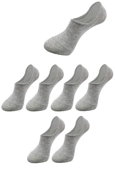 BGK Unisex neviditelné šedé tenisky ponožky Neviditelné ponožky 6 kusů