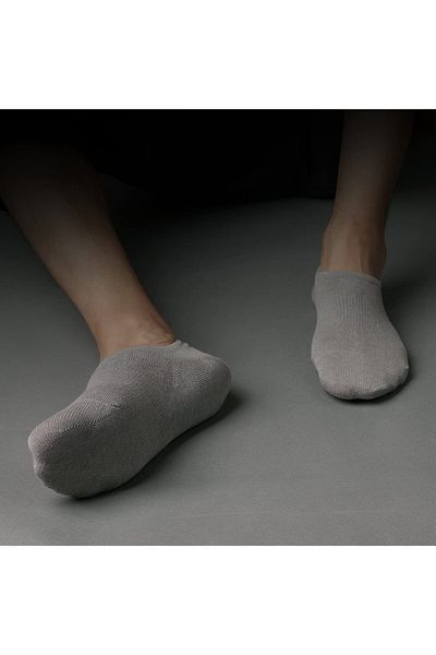 BGK Unisex neviditelné šedé tenisky ponožky Neviditelné ponožky 6 kusů