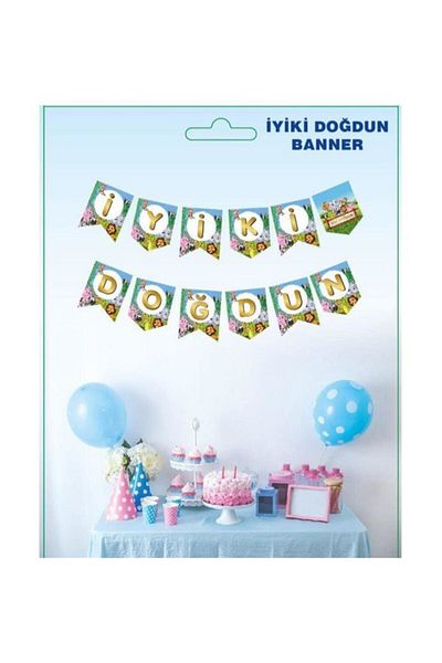 Parti Kulesi Πανό με θέμα το Safari Happy Birthday