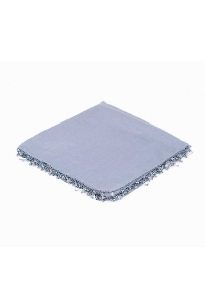 ALLURİNG THE BETTER ONE Medium Blue Edge Beaded Cheesecloth Writings 100x100 ...