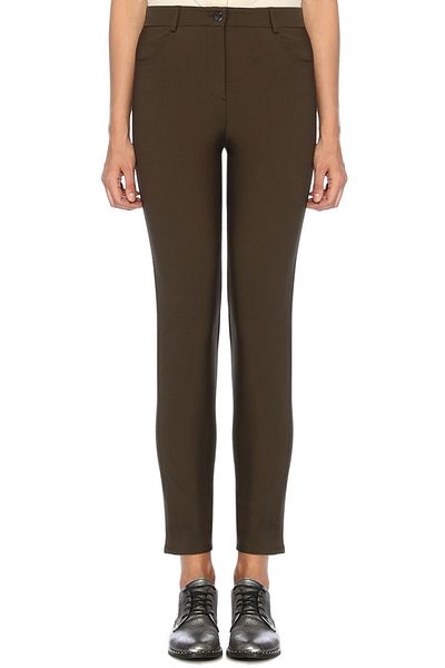 Beymen Club Khakifarbene Hose mit schmalem Bein und normaler Taille