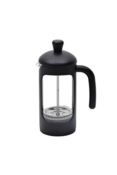 Menba Siyah Çerçeveli Kahve Çay Filtre Demlik French Press 350 ml
