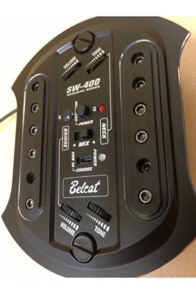 BELCAT Sw-400 Akustik Gitarlar Için Kablosuz Sistem Manyetik Ekolayzer Seti P...
