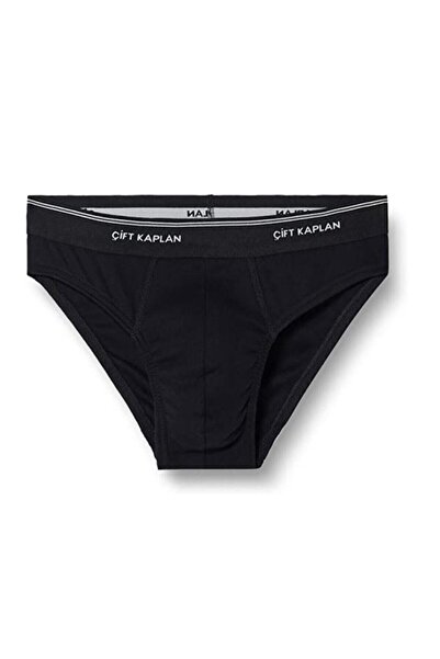 Çift Kaplan Siyah Klasik Ribana Slip 860 (6 Adet)