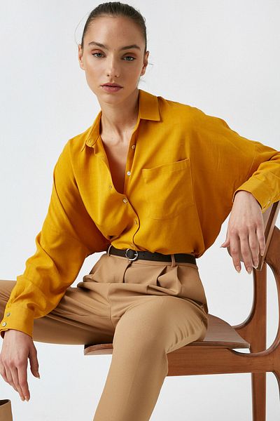 Koton Női sárga ing 1KAK68156PW