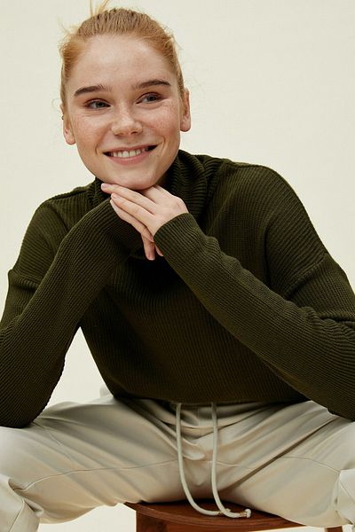 Koton Women's Turtleneck Knitwear Sweater 0KAK92069HT