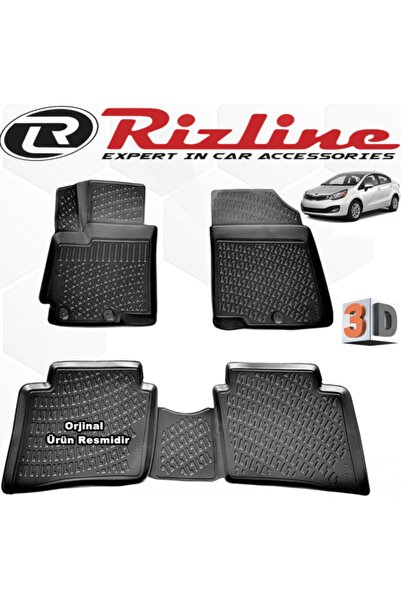 Rizline Kia Rio 3d Paspas Havuzlu Hb 2011 - 2017 Arası Siyah 4 Parça Set